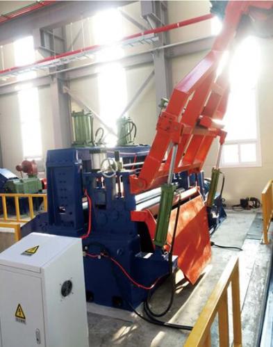 8MM厚鋁板壓直頭、夾送部分